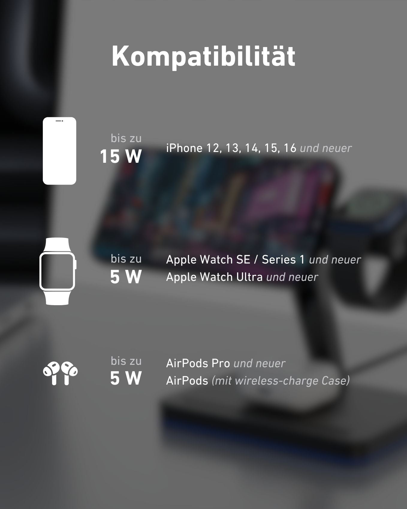 One - 3-in-1 Ladestation für iPhone